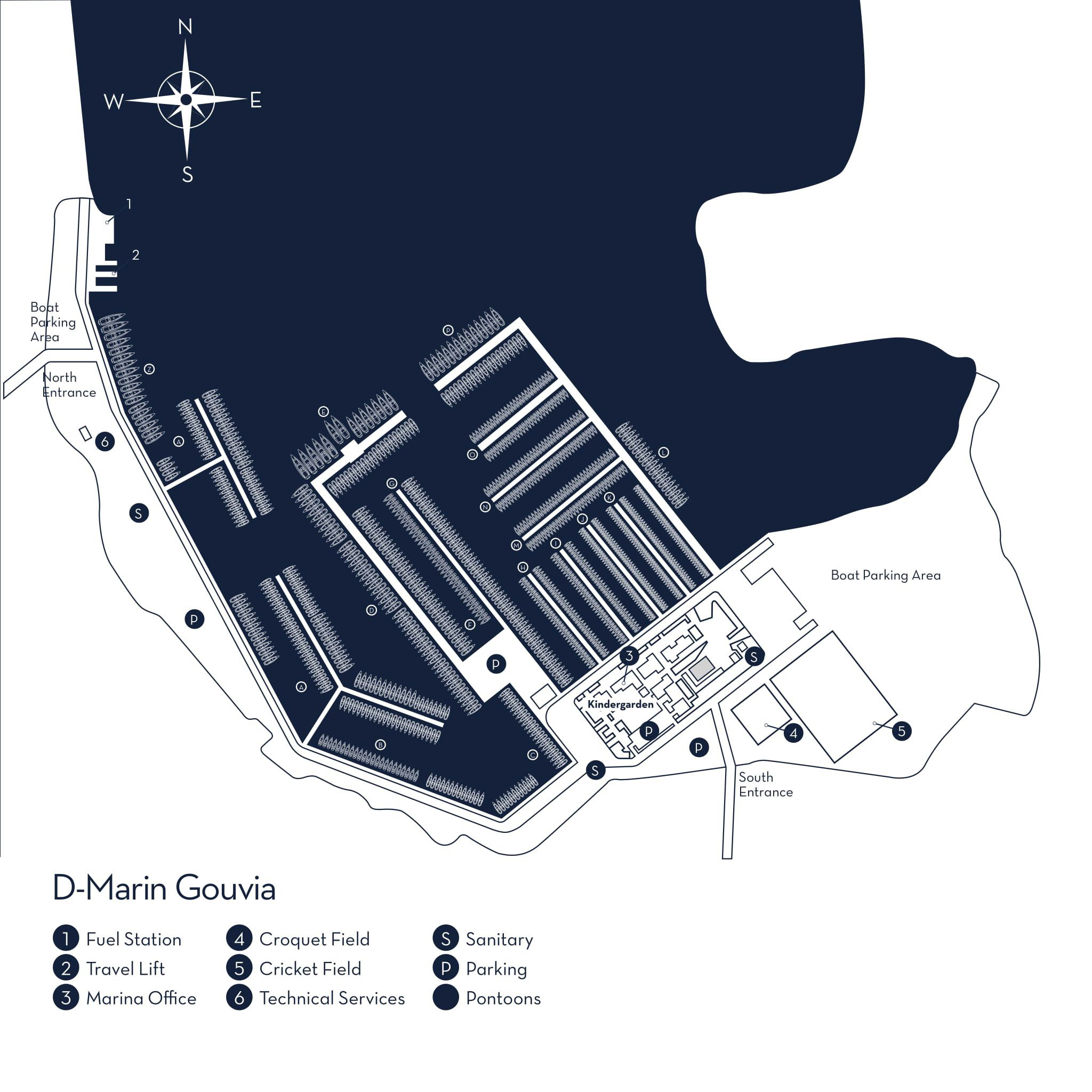 Map of Gouvia Marina